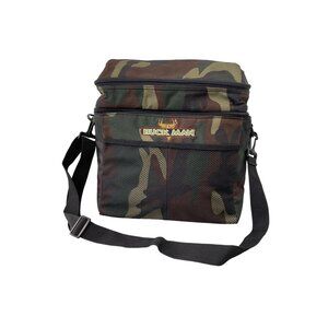 Buckman Camouflage Insulated Lunch Bag Shoulder Strap Zipper Closure Green Brown